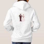 Womens White Hoodie net getrouwd (Achterkant)