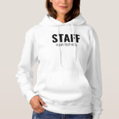 Womens White Hoodie Personeel Personeel Personeels (Voorkant)