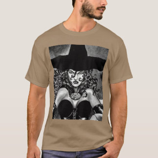 Womens WICKED WITCH GOTH GIRL HORROR Witchcraft Il T-shirt