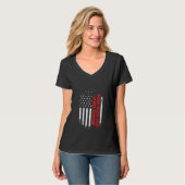 Womens Widow Maker Heart Attack Survivor American T-shirt (Voorkant volledig)