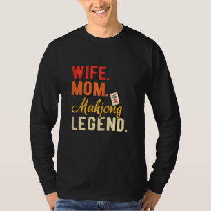 Womens Wife Mam Mahjong Legend Mahjong T-shirt