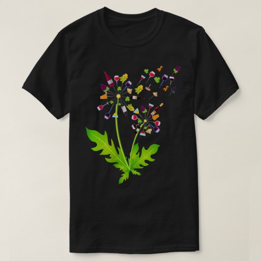 Womens Wijn Dandelion Drink wijn T-shirt (Design voorkant)