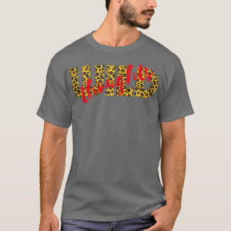 Womens WILD denkt dat Leopard Cheetah Print Red T-shirt