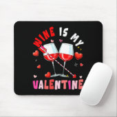 Women's Wine Is My Valentine Hearts Matching Drink Muismat (Met muis)