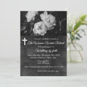 Women's Winter Retreat Black Floral Church Kaart (Staand voorkant)