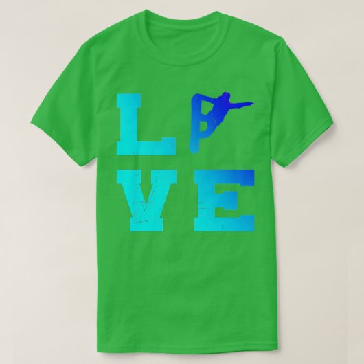 Womens wintersneeuwboarder t-shirt (Design voorkant)