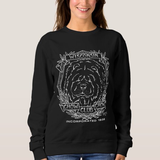 Womens Wisconsin Chow Club Logo Sweatshirt (Voorkant)