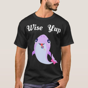 Womens Wise Yup Funny Clever SharkVNeck T-shirt