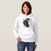 Womens wit hoodie (Voorkant volledig)