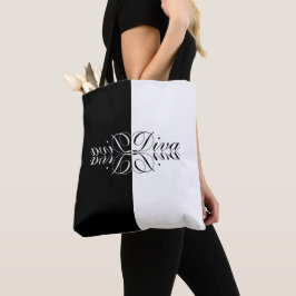 Womens witte vlinderdiva tote bag