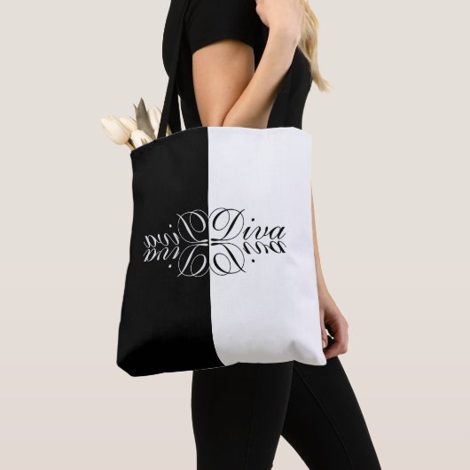 Womens witte vlinderdiva tote bag (Dichtbij)