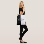 Womens witte vlinderdiva tote bag (Op model)