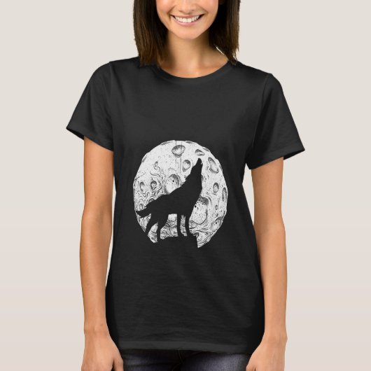 Womens Wolf Moon Wolves T-shirt (Voorkant)