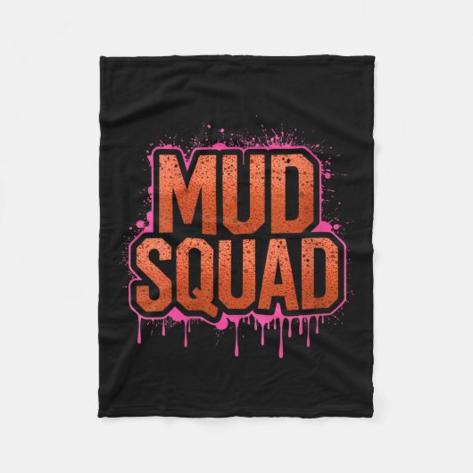 Womens Womans Muddy Mud Run Squad Mudding Running  Fleece Deken (Voorkant)