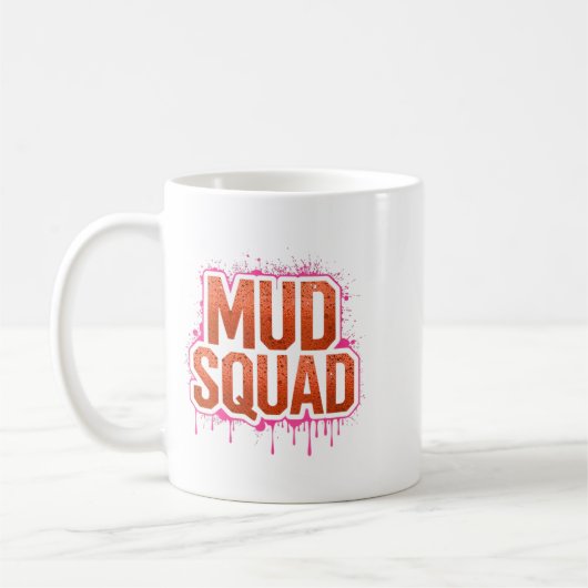 Womens Womans Muddy Mud Run Squad Mudding Running Koffiemok (Links)