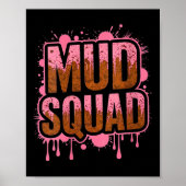 Womens Womans Muddy Mud Run Squad Mudding Running Poster (Voorkant)