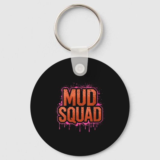 Womens Womans Muddy Mud Run Squad Mudding Running  Sleutelhanger (Voorkant)