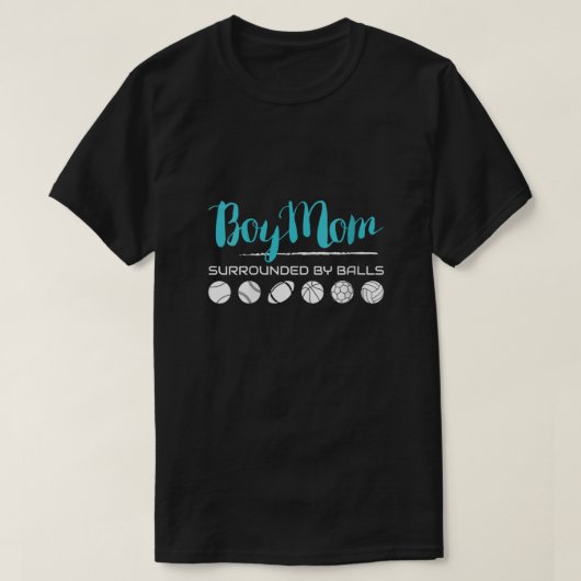 Womens Womens Boy Mom Surrounded By Balls TShirt F (Design voorkant)