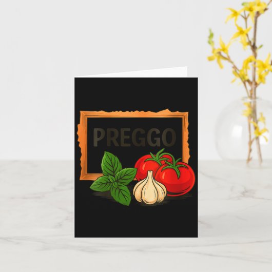 Womens Womens Preggo Sauce Costume Cute And Funny  Kaart (Gele Bloem)