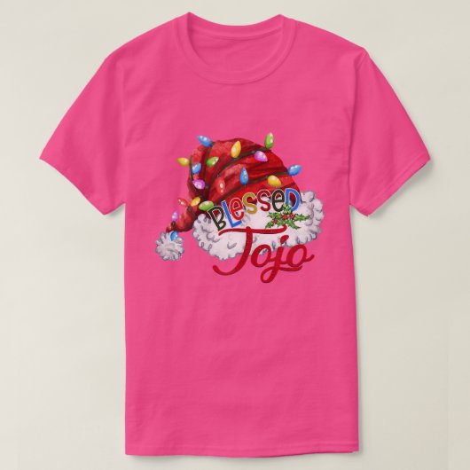 Womens Womens zonder Jojo Santa Hat Xmas Light77 T-shirt (Design voorkant)