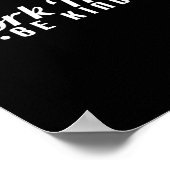 Womens Work Hard Be Kind Motivational V-neck  Poster (Hoek)