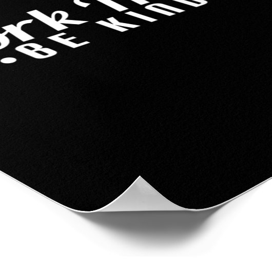 Womens Work Hard Be Kind Motivational V-neck  Poster (Hoek)