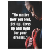 Women's Workout Motivatie Klembord (Achterkant)