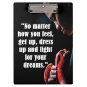 Women's Workout Motivatie Klembord (Voorkant)