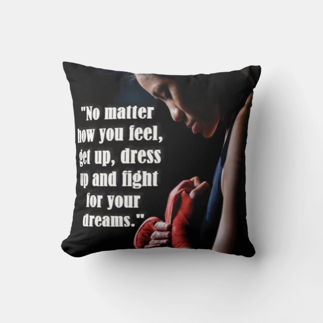 Women's Workout Motivatie Kussen (Voorkant)