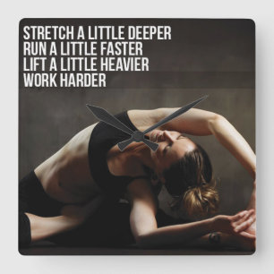 Women's Workout Motivatie Vierkante Klok