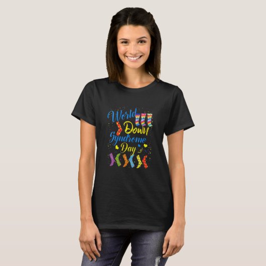Womens World Down Syndrome Day Awareness Socket Do T-shirt (Voorkant volledig)