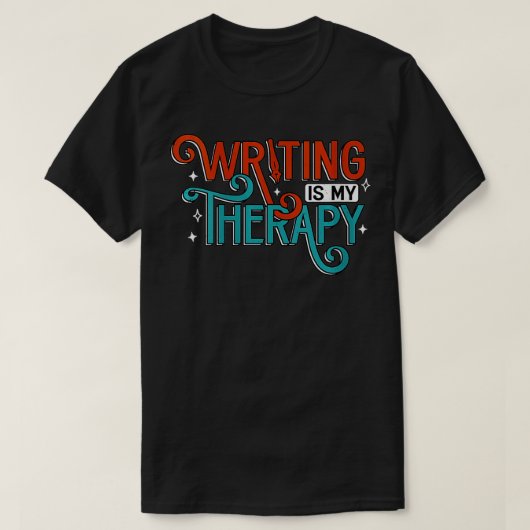 Womens Writer Therapy Funny Writer Novelis T-shirt (Design voorkant)