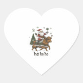 Womens Xmas Tree Lighting Santa Riding Highland Co Hart Sticker (Voorkant)