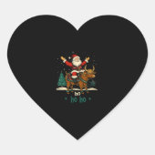 Womens Xmas Tree Lighting Santa Riding Highland Co Hart Sticker (Voorkant)