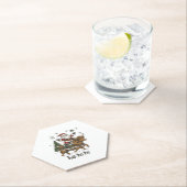 Womens Xmas Tree Lighting Santa Riding Highland Co Kartonnen Onderzetters (Insitu)