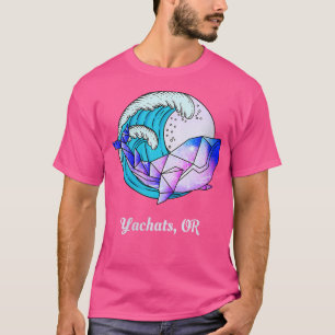Womens Yachats of Japanse schilder Geometric Orca T-shirt