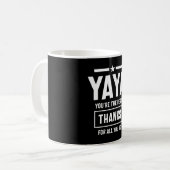 Womens Yaya Je bent de beste Yia-Yia Gift Koffiemok (Voorkant links)