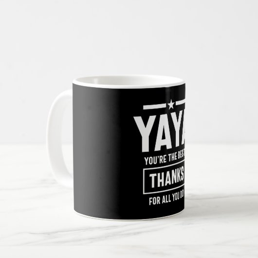 Womens Yaya Je bent de beste Yia-Yia Gift Koffiemok (Voorkant links)