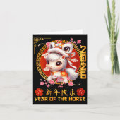 Womens Year Of The Horse 2026 Chinese Lunar New Ye Kaart (Voorkant)