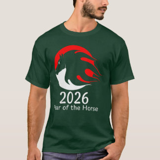 Womens Year ofhe Horse 2026 Fire Horse Chinese Zod T-shirt