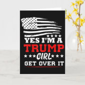 Womens Yes Im A Trump Girl Get Over It - Potus Pre Kaart (Gele Bloem)