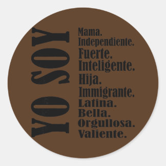 Womens Yo Soy Mama Spanish Mom Dia De Las Madres Ronde Sticker