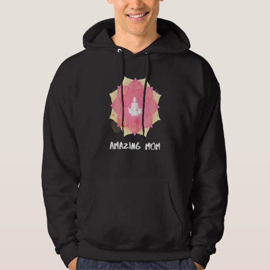 Womens Yoga Moeder Moederdag Mandala 3 Hoodie (Voorkant)