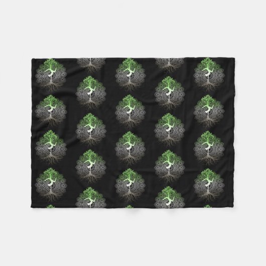 Womens Yoga Namaste Women Meditation Chakra Woman Fleece Deken (Voorkant (Horizontaal))