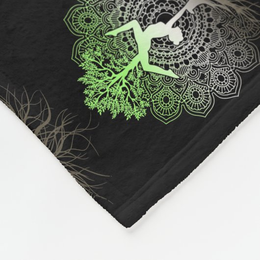 Womens Yoga Namaste Women Meditation Chakra Woman Fleece Deken (Hoek)