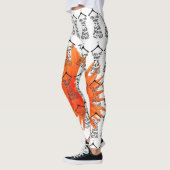 Womens Yoga Stretch Leggings Oranje Bloem (Links)