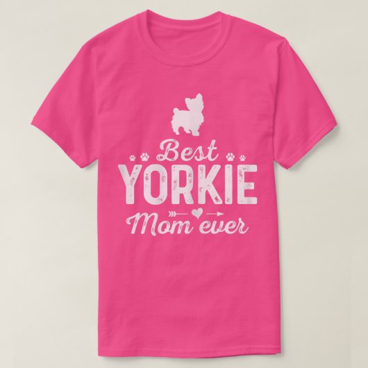 Womens Yorkie Mam Ever Funny Dog Mama Best Pet T-shirt (Design voorkant)