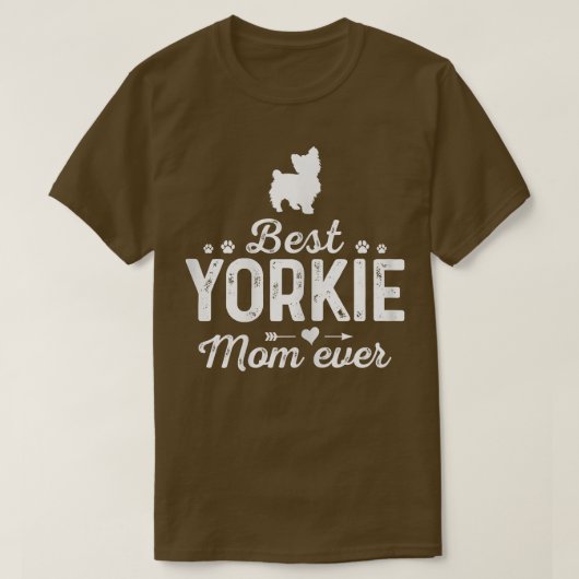 Womens Yorkie Mam Ever Funny Dog Mama Best Pet T-shirt (Design voorkant)