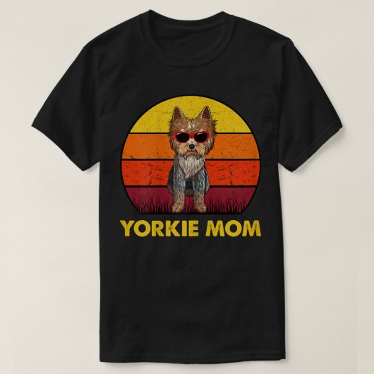 Womens Yorkie Mama Retro  Yorkshire Terrier T-shirt (Design voorkant)