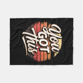 Womens You Got This – Retro-insred Motivational V- Fleece Deken (Voorkant (Horizontaal))